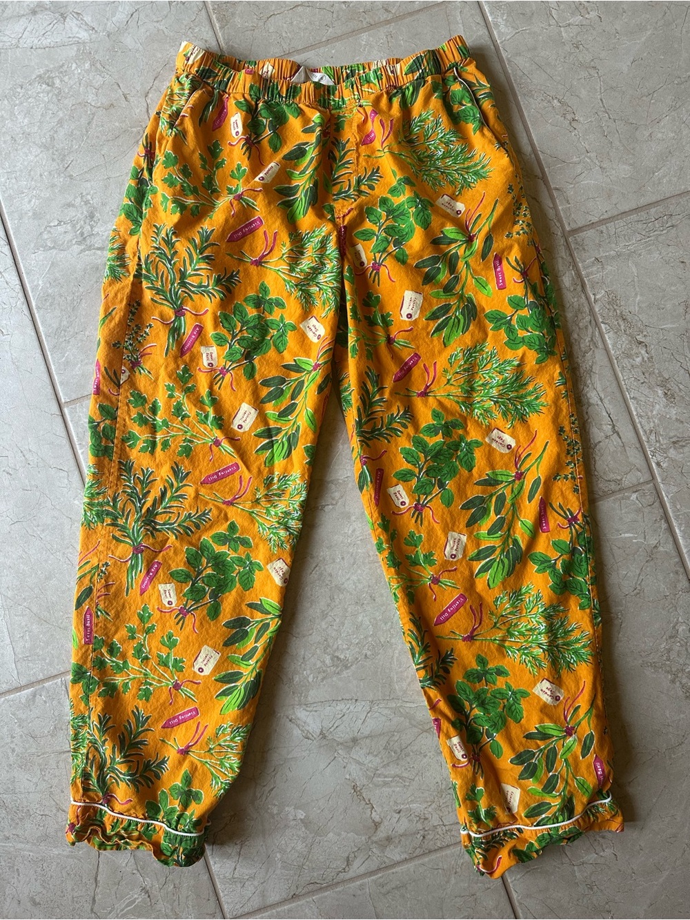 Anthropologie Capri pants Printfresh XS lightweight leisure pajama casual garden
